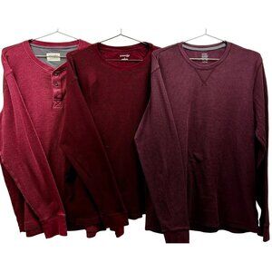 Bundle Of 3 Thermal Henley Long Sleeve Shirts XL-Wrangler St. Johns Bay Old Navy